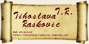 Tihoslava Rašković vizit kartica
